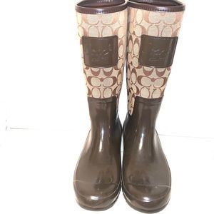 NEW COACH RAINBOOTS. Size 11